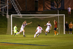 Cornell midfielder Ryan Hill nutmegged Syracuse's Hendrik Hilpert for the Big Red's 1-0 victory. 